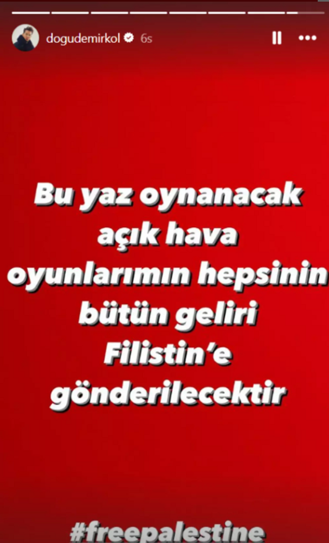 Komedyen Doğu Demirkol'dan Filistin'e destek kararı! Gösteri gelirlerini bağışlayacak - Resim : 1