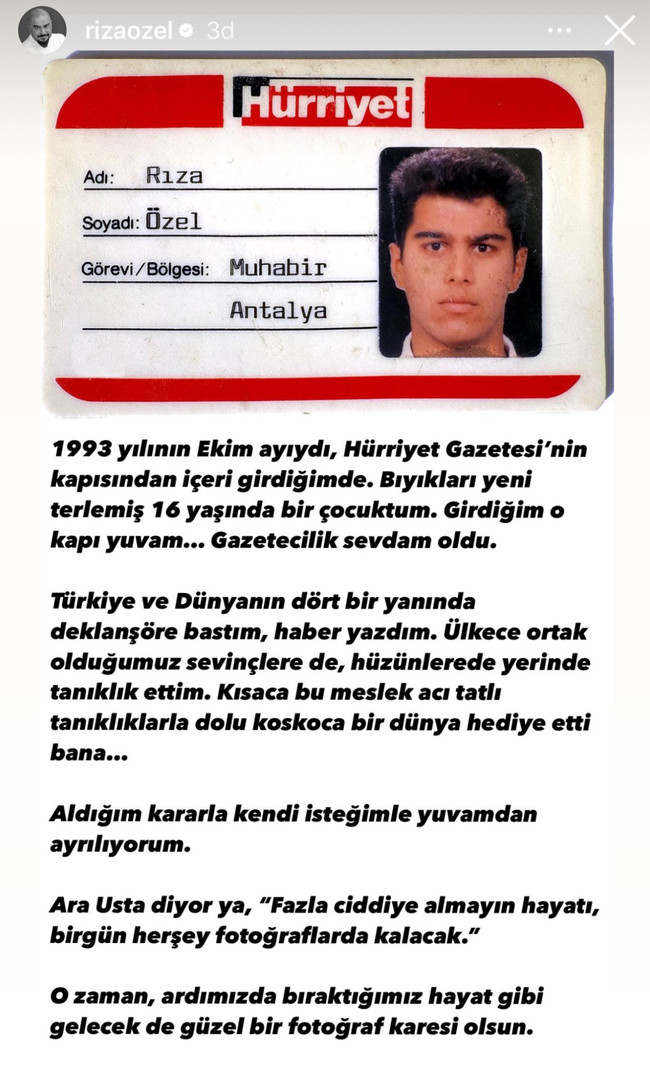Deneyimli isim Hürriyet gazetesine veda etti! ‘Kapısından içeriği girdiğimde 16 yaşındaydım…’ - Resim : 1