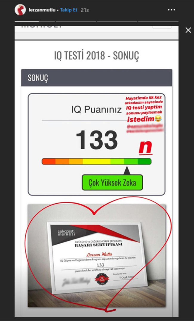Lerzan Mutlu ‘Çok yüksek zeka’ çıktı - Resim : 2