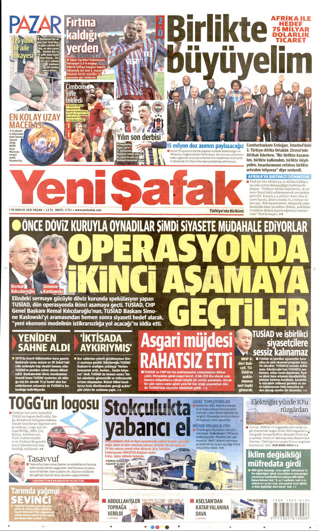 Yeni Şafak gazetesi TÜSİAD’ı hedef aldı! "Operasyonda ikinci aşamaya geçtiler" - Resim : 1
