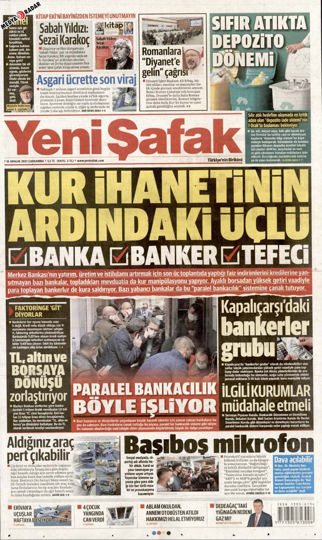 Yeni Şafak kur artışının ‘sebebini’ buldu! ‘İhanetin ardındaki üçlü…’ - Resim : 1