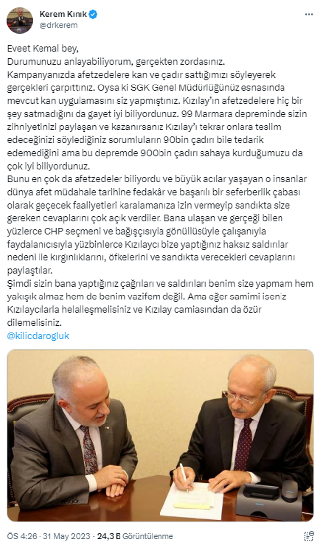 Kerem Kınık'tan CHP liderine dikkat çeken çağrı: "Helalleşmelisiniz" - Resim : 1
