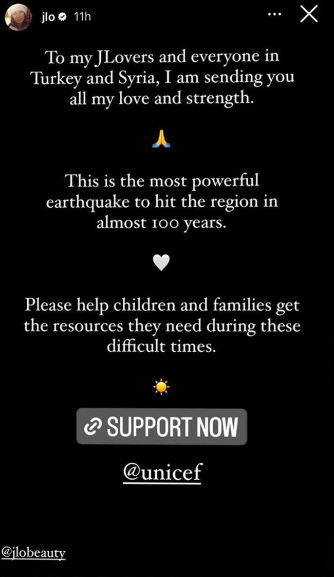 Jennifer Lopez'den depremzedelere destek - Resim : 1
