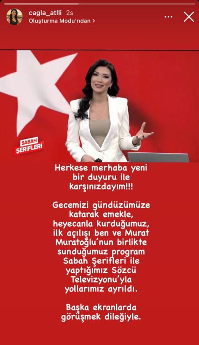 Ekran yüzü Sözcü TV’ye veda ettiğini duyurdu! ‘Başka ekranlarda görüşmek dileğiyle…’ - Resim : 1