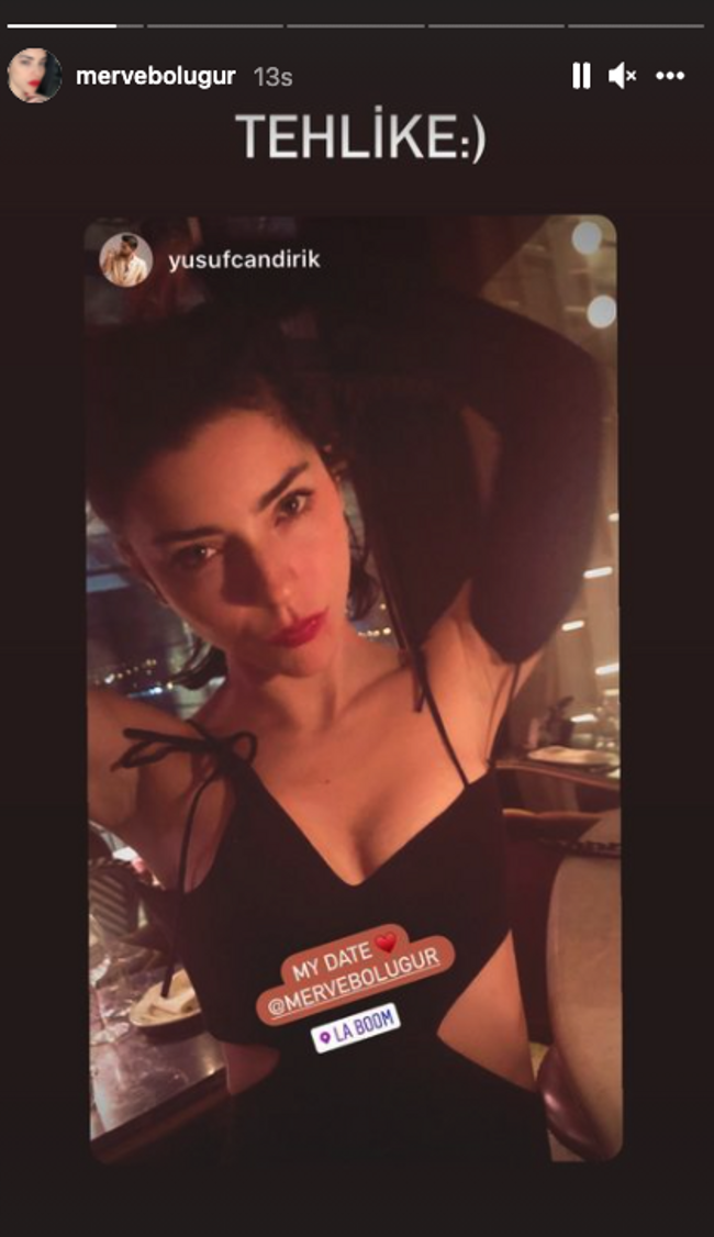 Merve Boluğur’un iddialı göğüs dekoltesine beğeni yağdı! Altına düştüğü not dikkat çekti... - Resim : 1