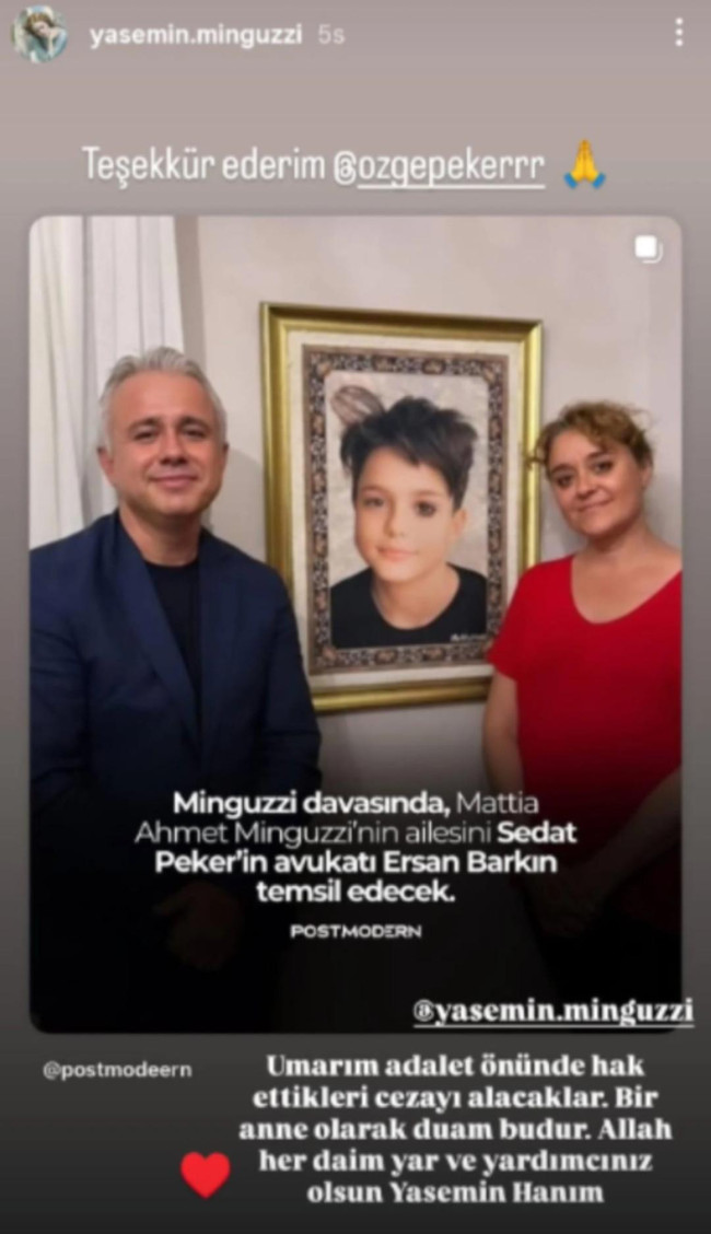 Yasemin Minguzzi'den ‘Peker’ ailesine özel teşekkür! Mesajını paylaştı... - Resim : 1