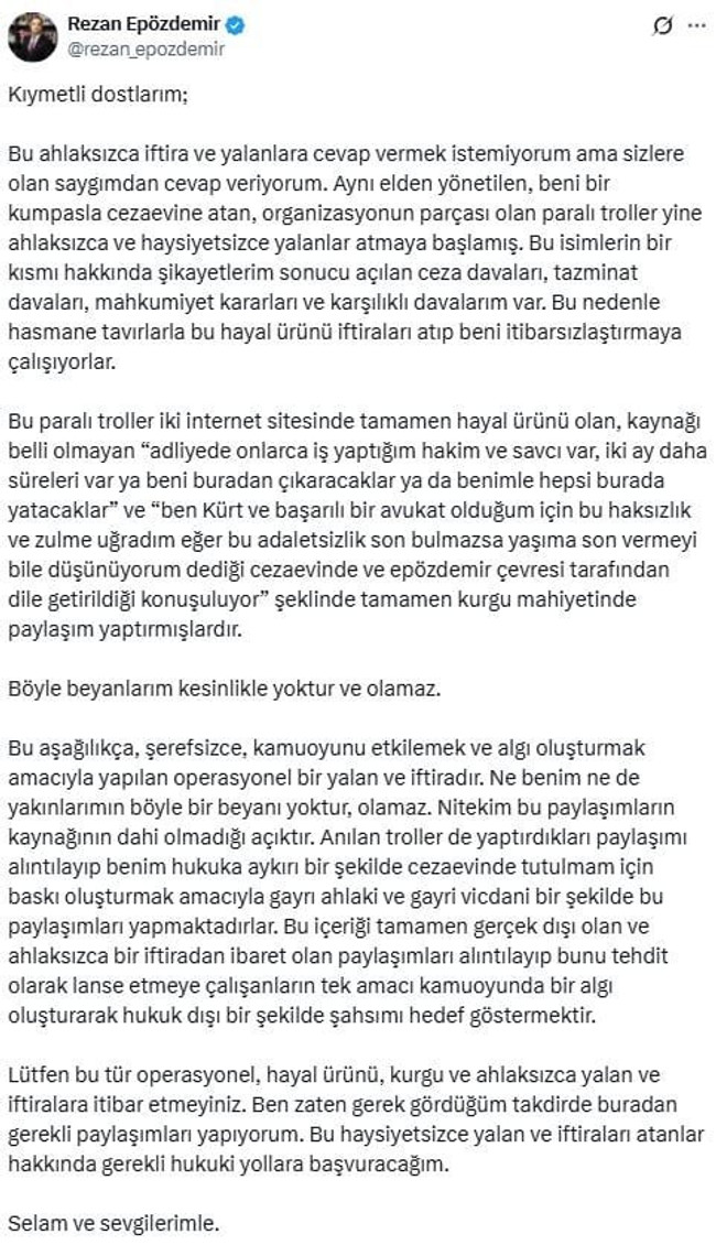 Rezan Epözdemir’den yeni bomba açıklama! "Yaşamıma son vereceğim" demişti... - Resim : 2