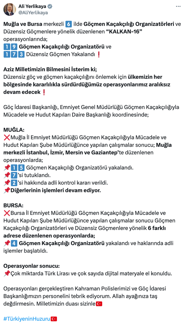 6 ilde göçmen kaçakçılarına operasyon! 19 organizatör yakalandı… - Resim : 1