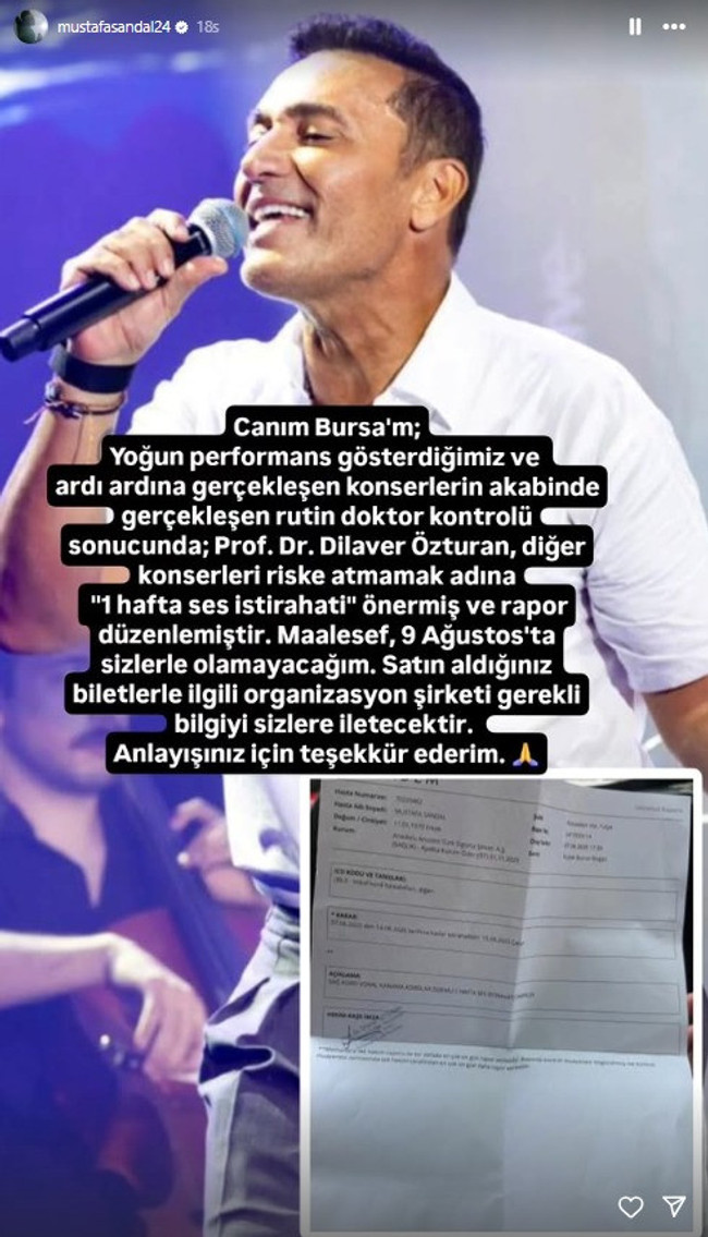 Mustafa Sandal’dan korkutan haber! Konserini iptal etti… - Resim : 1