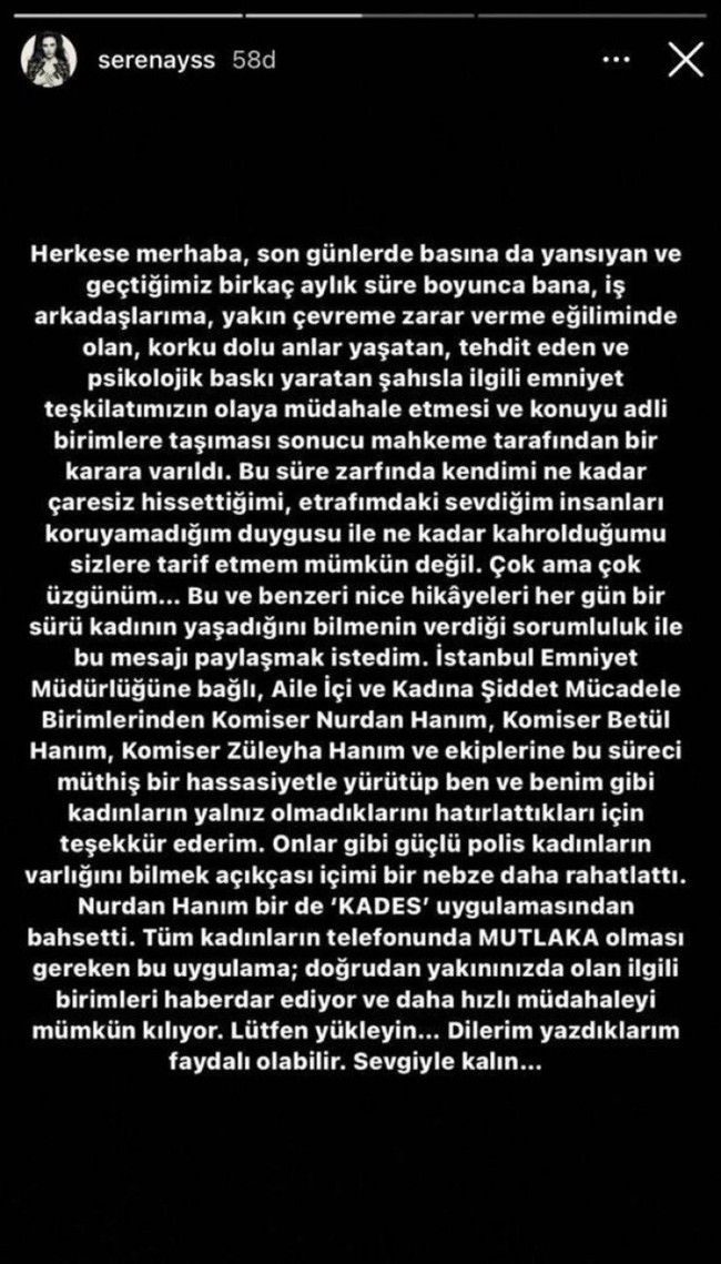 Serenay Sarıkaya'dan kadınlara KADES çağrısı: Mutlaka indirin! - Resim : 3