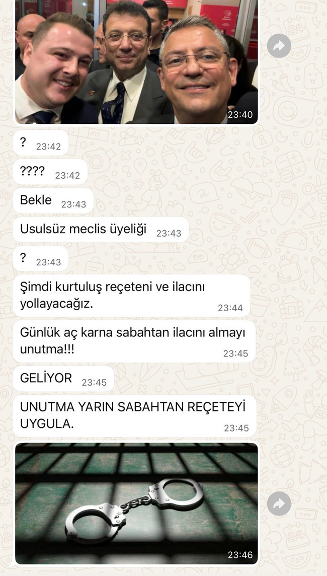 CHP’li Meclis Üyesine ölüm tehdidi! Kelepçe fotoğrafı gönderdiler... - Resim : 2