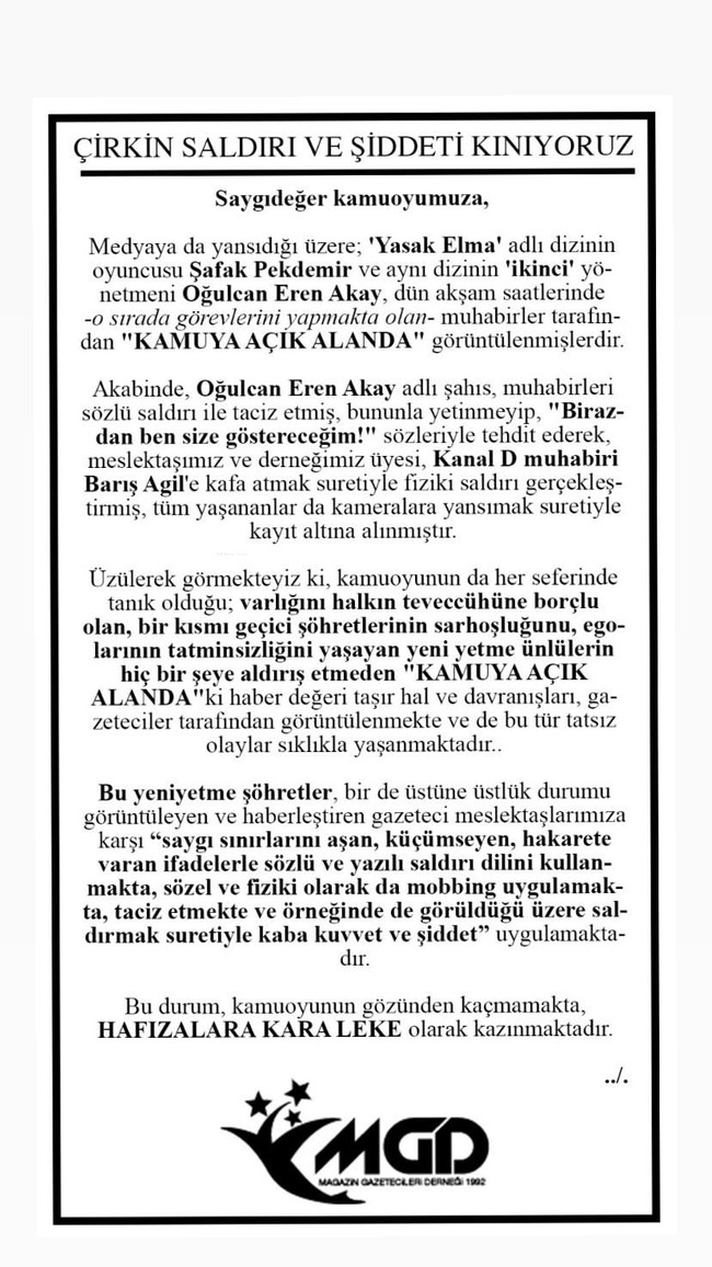 Kanal D muhabirine çirkin saldırı! Magazin Gazetecileri Derneği’nden kınama! - Resim : 2