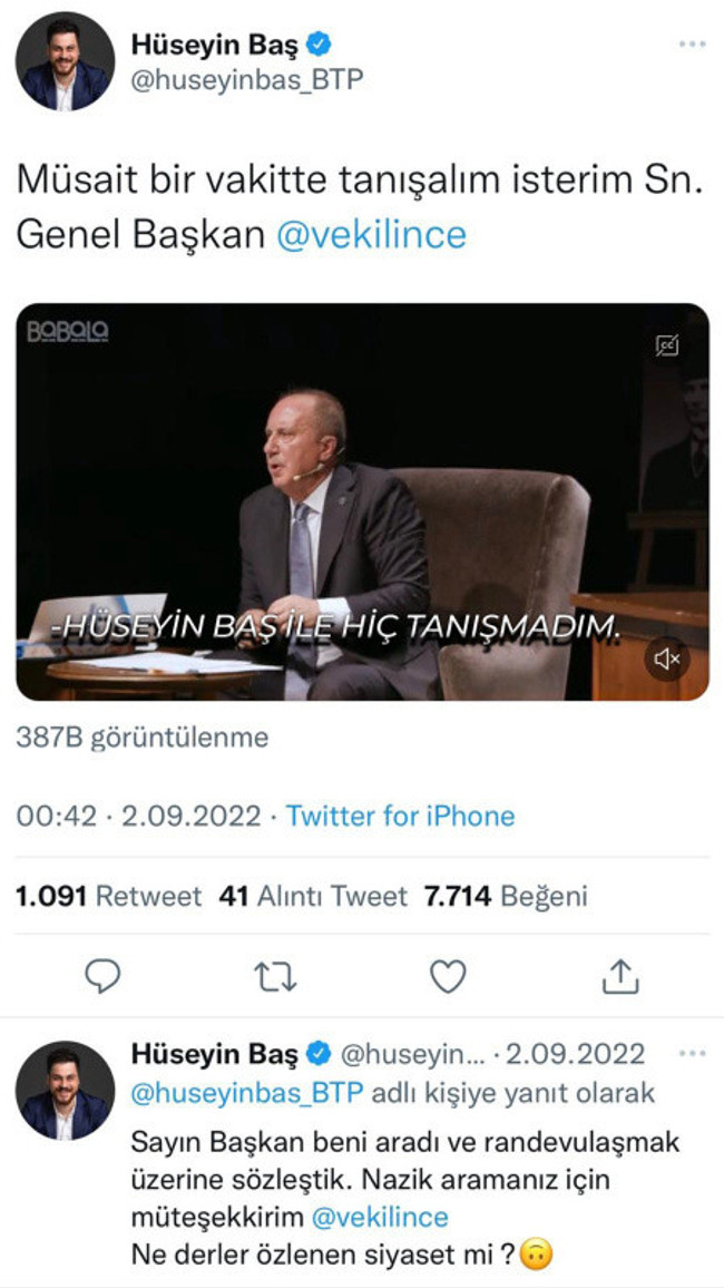 Muharrem İnce’den sürpriz buluşma! Fotoğraf paylaşımı geldi… - Resim : 1