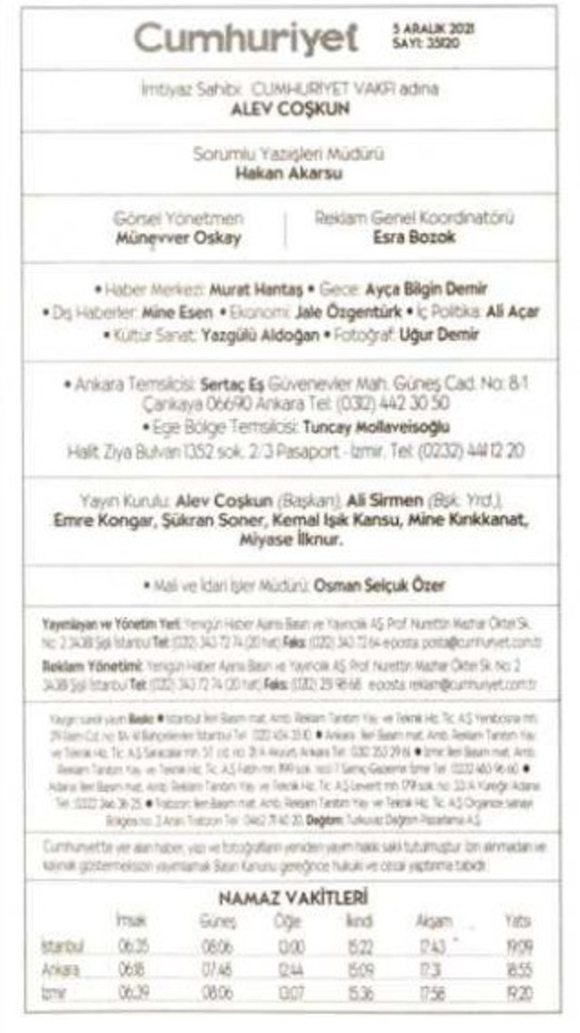 Cumhuriyet gazetesinde sular durulmuyor! ‘Vekaleten’ yeni isimler atandı… - Resim : 2