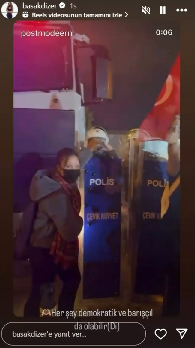 Kıvanç Tatlıtuğ'un eşi Başak Dizer üniversite öğrencilerine destek verdi! ''Orantısız güç ve şiddet' - Resim : 4