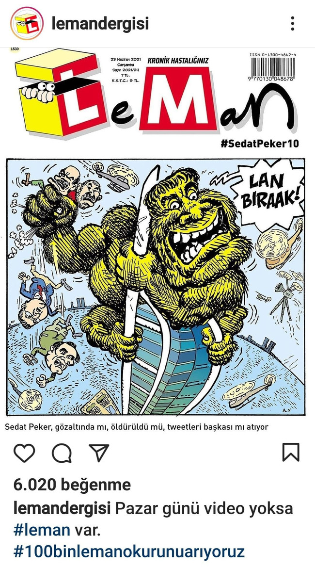 LeMan’dan yeni Sedat Peker kapağı! ‘Lan bırak’ - Resim : 1