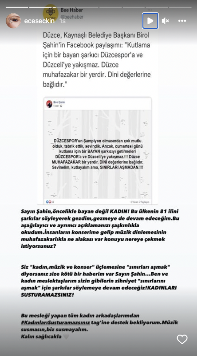 MHP'den ihraç edilen belediye başkanı kadın sanatçılardan rahatsız oldu! Ece Seçkin'den jet cevap - Resim : 2
