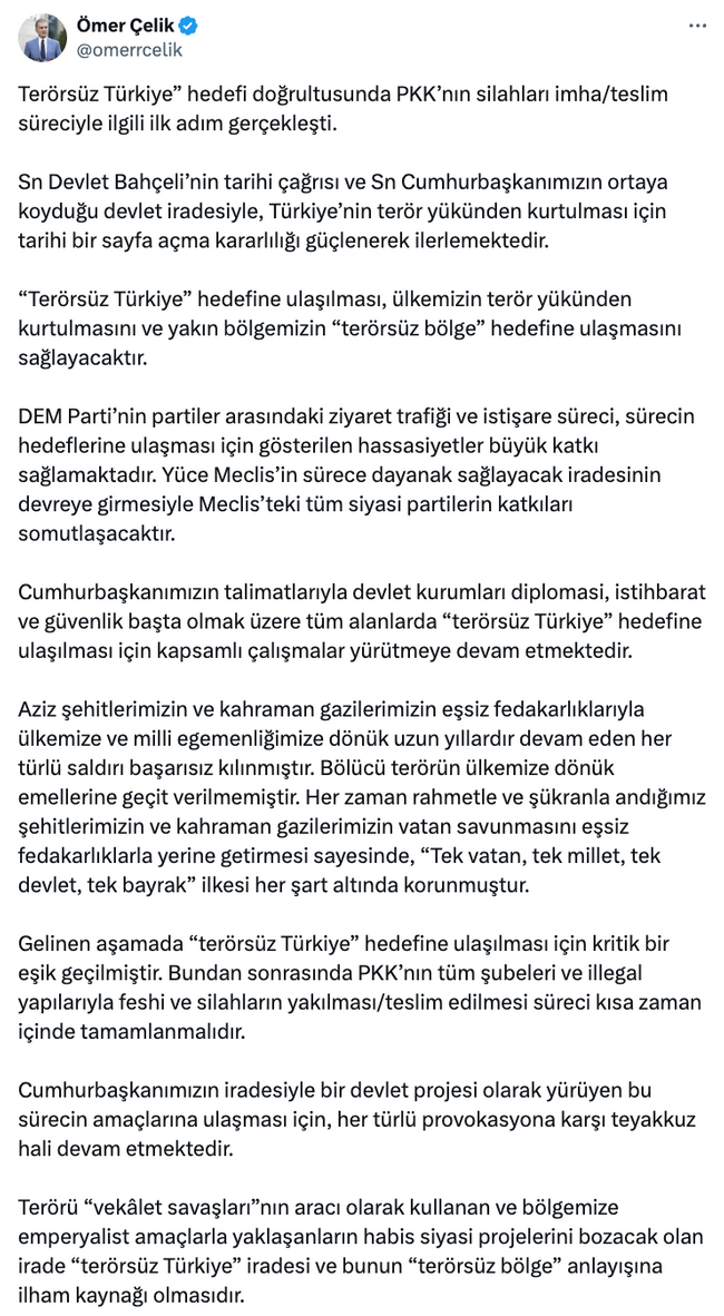 PKK'lı bir grup silah bıraktı! AK Parti'den ilk açıklama: 'Süreç en kısa zamanda…' - Resim : 2