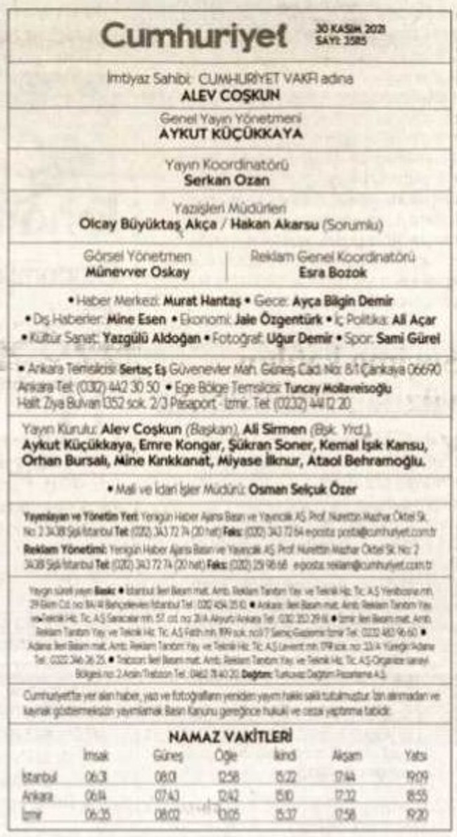 Cumhuriyet gazetesinde sular durulmuyor! ‘Vekaleten’ yeni isimler atandı… - Resim : 3