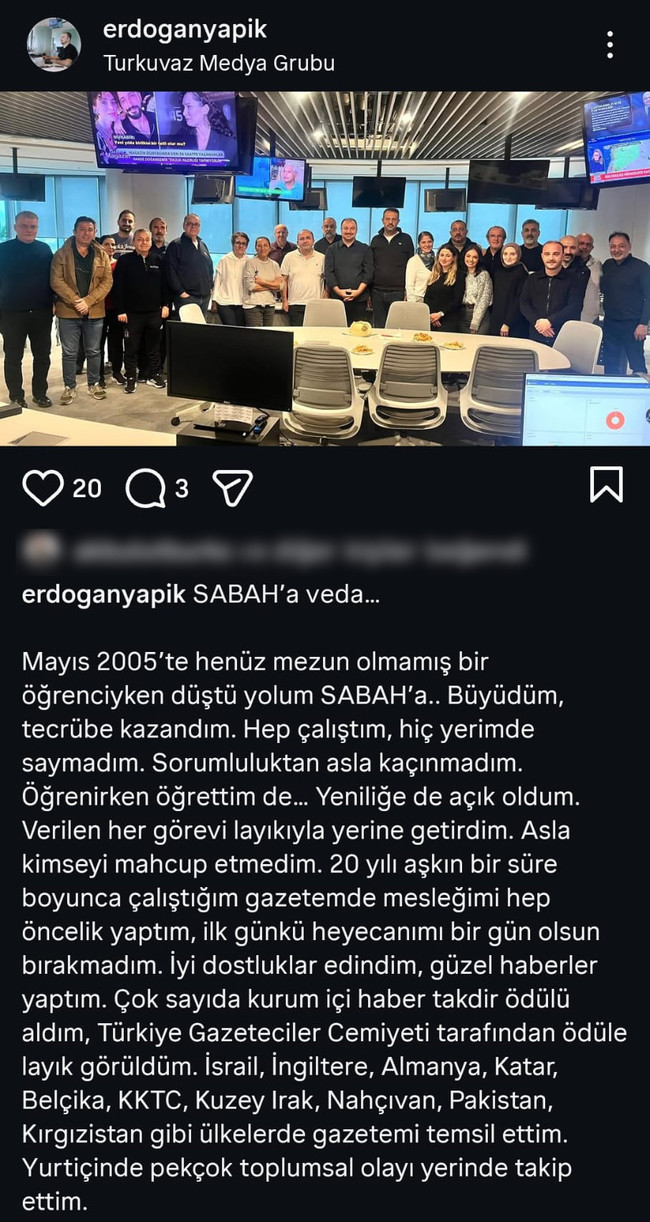 Sabah’tan üst düzey ayrılık haberi geldi! ‘Karşılıklı olarak sonlandırdık…’ - Resim : 2