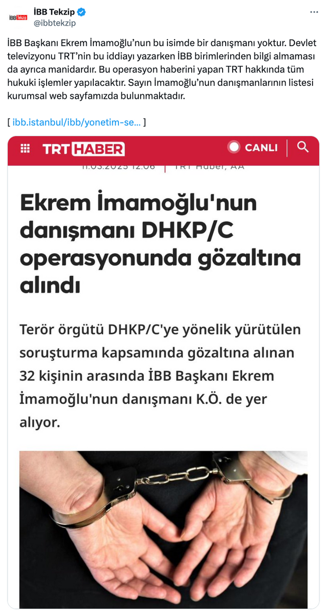 ‘İmamoğlu'nun danışmanı gözaltında’ iddiasına yalanlama! ‘Bu isimde bir danışmanı yok…’ - Resim : 2