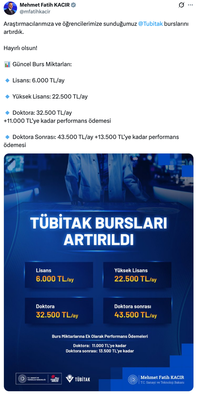 Bakan açıkladı: Burs miktarları güncellendi! - Resim : 1