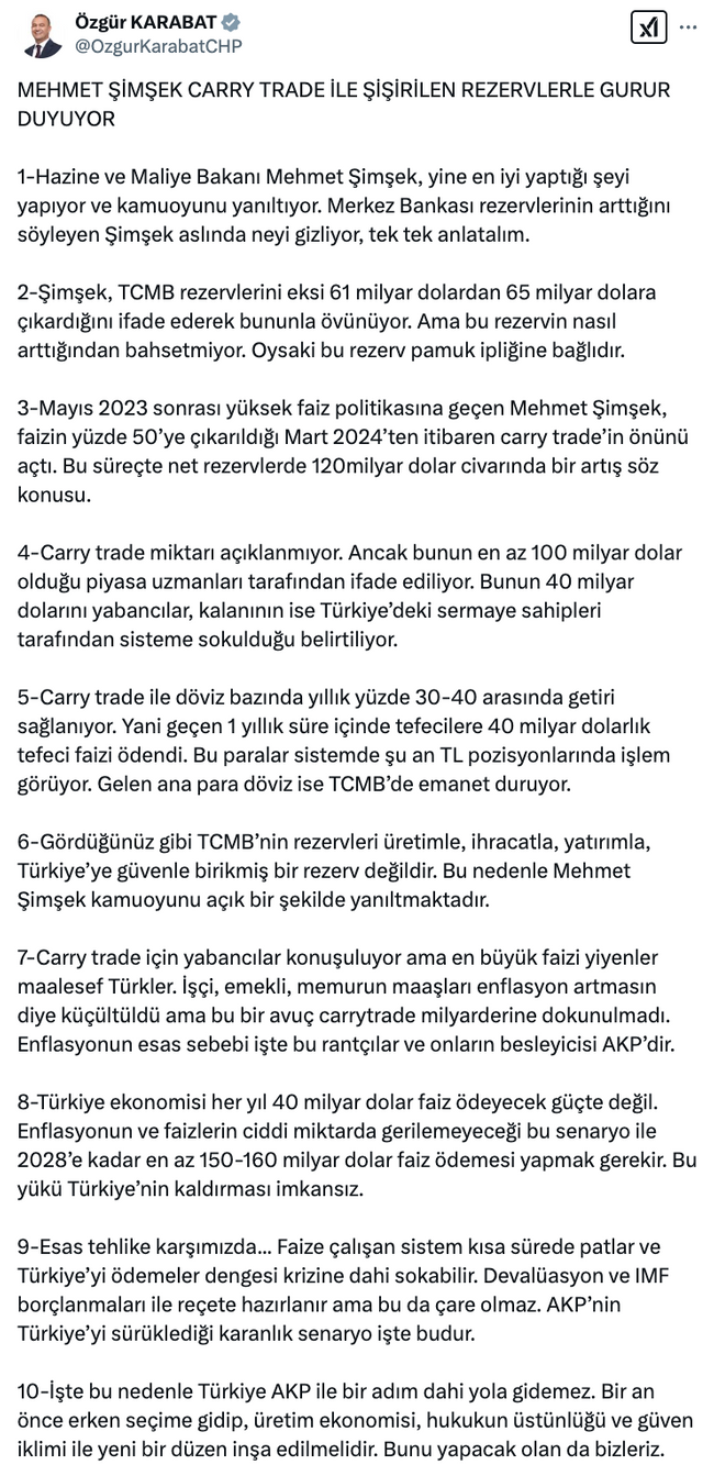 Özgür Karabat, Mehmet Şimşek’in ‘gizlediği’ gerçeği açıkladı! Madde madde sıraladı… - Resim : 1