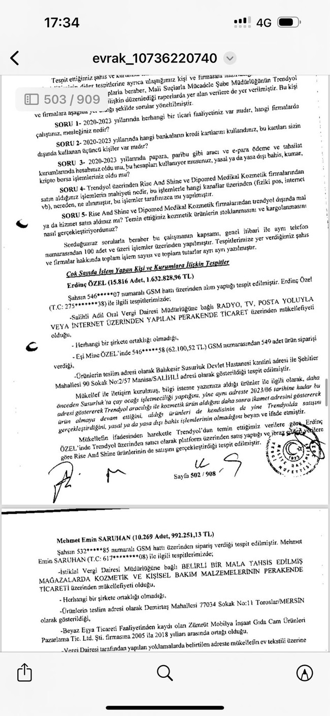 908 sayfalık Dilan Polat raporunda şok detaylar! Sabunları hastane kantinine sipariş etmişler - Resim : 3