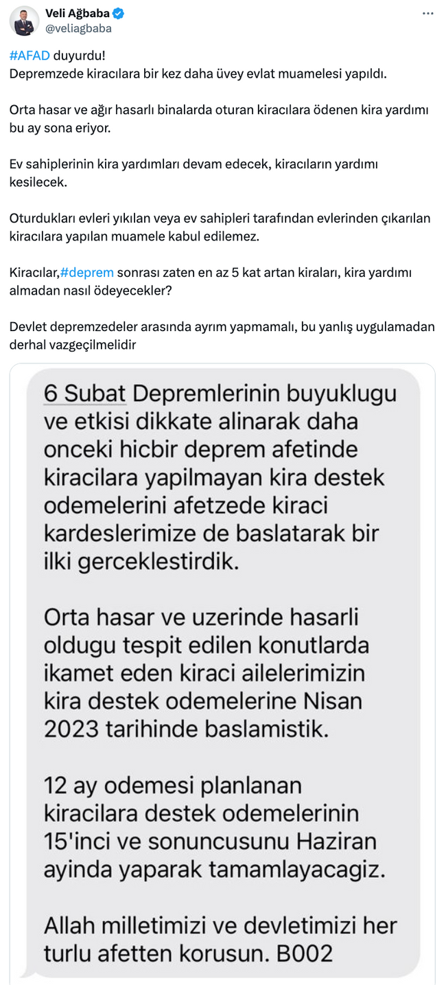 Depremzede kiracılara kira yardımı kesiliyor! ‘Kiracılar nasıl kira ödeyecek?..’ - Resim : 1