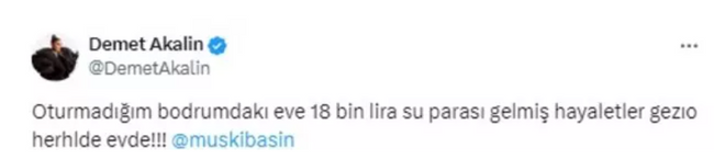 Demet Akalın su faturasını görünce isyan etti! "Hayaletler geziyor herhalde" - Resim : 1