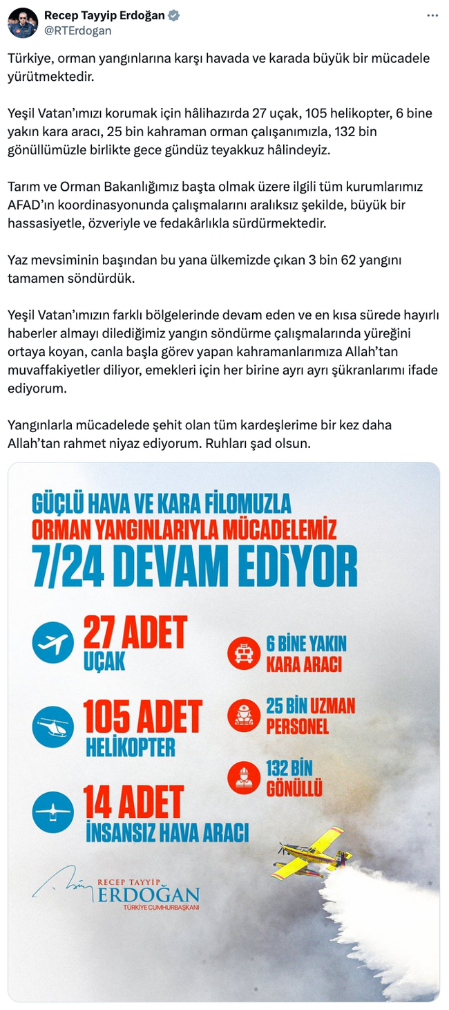 Erdoğan’dan ‘gece gündüz teyakkuzdayız’ mesajı! ‘Yazın başından bu yana…’ - Resim : 1