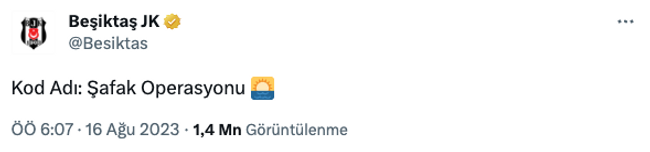 Beşiktaş’tan bir transfer paylaşımı daha! ‘Kod Adı: Şafak Operasyonu…’ - Resim : 1