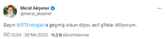 Kılıçdaroğlu ve Akşener'den Erdoğan'a 'geçmiş olsun' mesajı - Resim : 2
