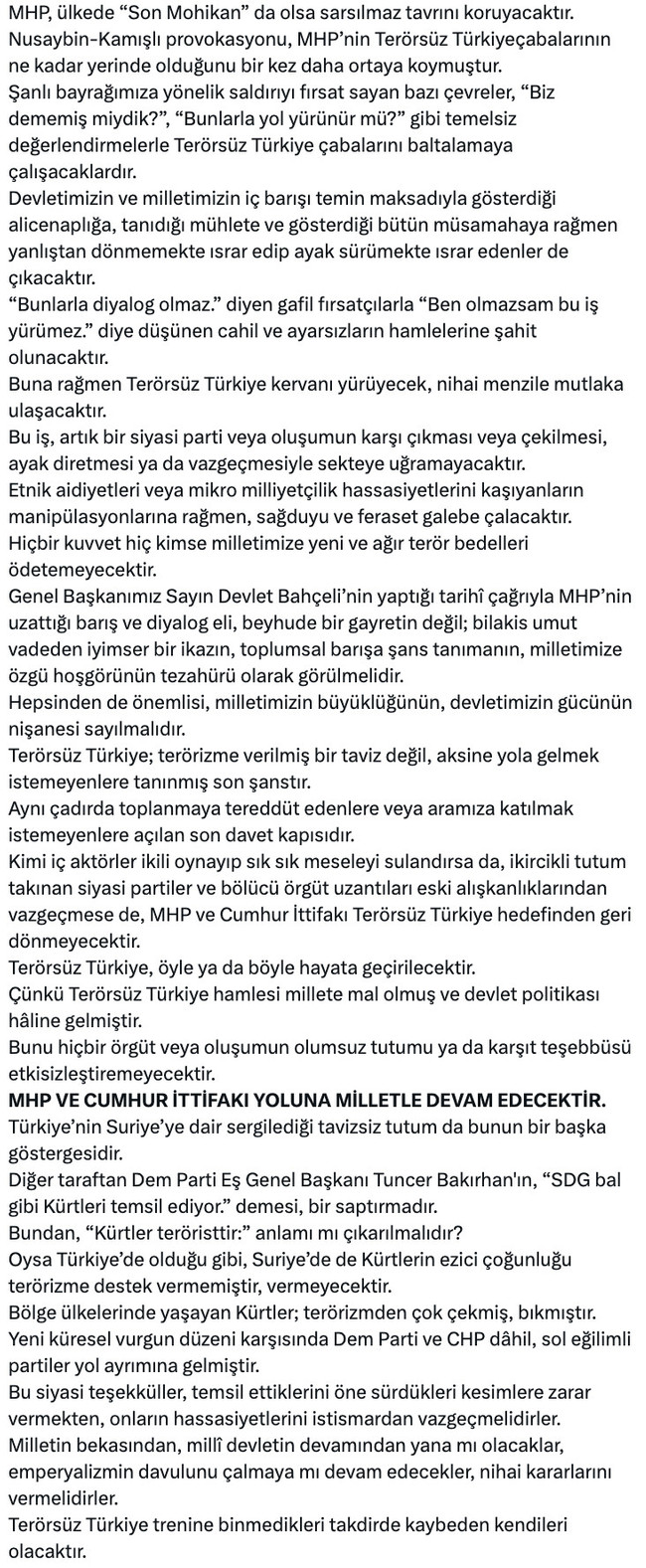 MHP'den DEM Parti&rsquo;ye &lsquo;rest&rsquo; geldi! &lsquo;Haddini bil Bakırhan&hellip;&rsquo; - Resim : 2