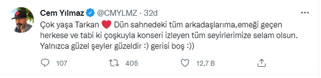 Cem Yılmaz'dan dikkat çeken Tarkan paylaşımı: "Gerisi boş" - Resim : 1