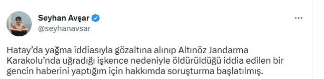 Gazeteci Seyhan Avşar hakkında soruşturma başlatıldı - Resim : 1