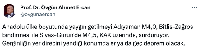 Sivas’taki deprem sonrası Ahmet Ercan’dan uyarı! ‘Er ya da geç olacak…’ - Resim : 2