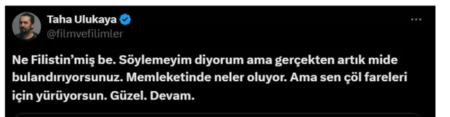 Ünlü oyuncu Taha Ulukaya'dan skandal Filistin yorumu! "Çöl fareleri için..." - Resim : 1