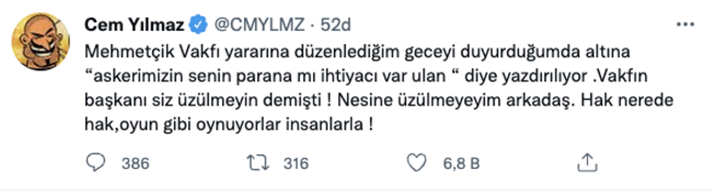 Cem Yılmaz, Kavala ve Demirtaş eleştirilerine isyan etti: "Bana PKK'lı diyor, ben miyim PKK'lı?" - Resim : 4