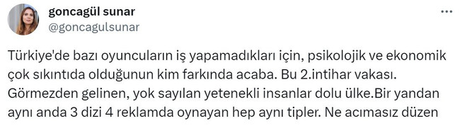 10 gün içinde 2 meslektaşını kaybeden Goncagül Sunar isyan etti - Resim : 1