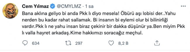 Cem Yılmaz, Kavala ve Demirtaş eleştirilerine isyan etti: "Bana PKK'lı diyor, ben miyim PKK'lı?" - Resim : 3