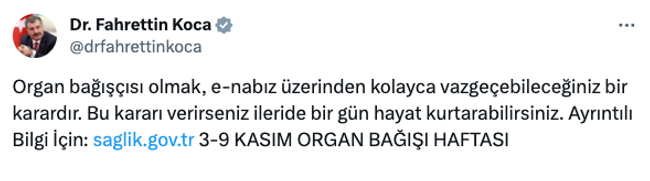 Sağlık Bakanı Koca’dan ‘organ bağışı’ çağrısı! ‘Vereceğiniz kararla…’ - Resim : 1