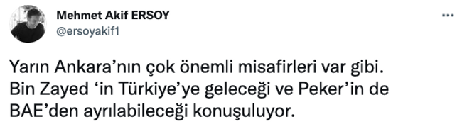 BAE Veliaht Prensi Erdoğan’la görüşmek için Türkiye’ye geliyor! Dikkat çeken Sedat Peker iddiası - Resim : 1