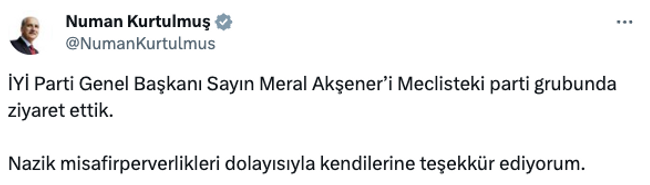 Meclis Başkanı Numan Kurtulmuş’tan Meral Akşener’e ziyaret! - Resim : 1