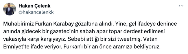 Gazeteci Furkan Karabay g&ouml;zaltına alındı! Sosyal paylaşımları nedeniyle&hellip; - Resim : 1
