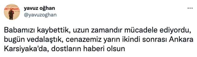 Gazeteci Yavuz Oğhan’ın acı günü - Resim : 2