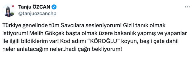 Tanju Özcan, savcılara seslendi! ‘Gizli tanık olmak istiyorum…’ - Resim : 1