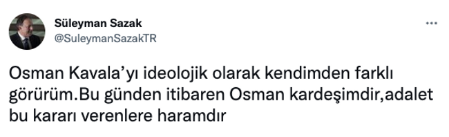 MHP'den istifa eden Süleyman Sazak'tan Osman Kavala'ya destek! "Bugünden itibaren kardeşimdir" - Resim : 1