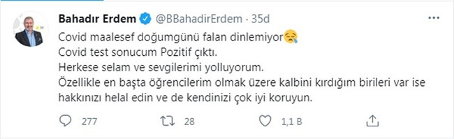 İYİ Parti genel başkan yardımcısı Bahadır Erdem'den kötü haber - Resim : 1