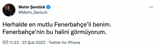 Metin Şentürk’ten olay Fenerbahçe paylaşımı! ‘En mutlusu benim…’ - Resim : 1